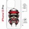 Чехол-накладка Apple iPhone 13 Pro (610630) Kruche PRINT Обезьяна с наушниками