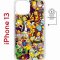 Чехол-накладка iPhone 13 Kruche Magnet Print Симпсоны