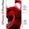 Чехол-накладка iPhone 13 Pro Max Kruche Magrope Print Вино