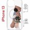 Чехол-накладка iPhone 13 Kruche Magrope Print Девочка с мишкой