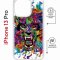 Чехол-накладка Apple iPhone 13 Pro (610630) Kruche PRINT Colored beast