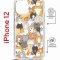 Чехол-накладка iPhone 12/12 Pro Kruche Magrope Print Котики