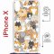 Чехол-накладка iPhone X/XS Kruche Magrope Print Котики