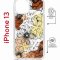 Чехол-накладка Apple iPhone 13 (610629) Kruche PRINT Ягоды и Цветы