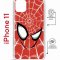 Чехол-накладка Apple iPhone 11 (598920) Kruche PRINT Человек-Паук красный