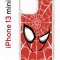 Чехол-накладка iPhone 13 mini Kruche Print Человек-Паук красный