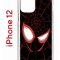 Чехол-накладка Apple iPhone 12  (588925) Kruche PRINT Человек-Паук черныи?