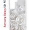 Чехол-накладка Samsung Galaxy S21 FE Kruche Print White roses