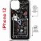 Чехол-накладка Apple iPhone 12  (598927) Kruche PRINT Кот Питер