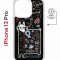 Чехол-накладка iPhone 13 Pro Kruche Magnet Print Кот Питер