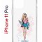 Чехол-накладка iPhone 11 Pro Kruche Print Fashion Girl