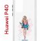 Чехол-накладка Huawei P40 Kruche Print Fashion Girl