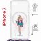 Чехол-накладка Apple iPhone 7 (598922) Kruche PRINT Fashion Girl