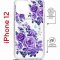 Чехол-накладка iPhone 12/12 Pro Kruche Magrope Print Roses