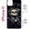 Чехол-накладка iPhone 11 Kruche Magrope Print Skull Hands