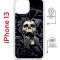 Чехол-накладка Apple iPhone 13 (610629) Kruche PRINT Skull Hands
