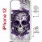Чехол-накладка iPhone 12/12 Pro Kruche Magrope Print Sugar Skull