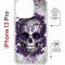 Чехол-накладка Apple iPhone 13 Pro (610630) Kruche PRINT Sugar Skull