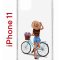 Чехол-накладка iPhone 11 Kruche Print Велосипедная прогулка