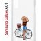 Чехол-накладка Samsung Galaxy A01/A015 Kruche Print Велосипедная прогулка