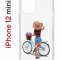 Чехол-накладка iPhone 12 mini Kruche Print Велосипедная прогулка