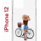 Чехол-накладка iPhone 12/12 Pro Kruche Print Велосипедная прогулка
