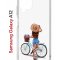 Чехол-накладка Samsung Galaxy A12 Kruche Print Велосипедная прогулка