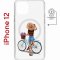 Чехол-накладка iPhone 12/12 Pro Kruche Magnet Print Велосипедная прогулка