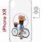 Чехол-накладка iPhone XR Kruche Magnet Print Велосипедная прогулка