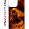 Чехол-накладка iPhone 13 Pro Max Kruche Print Конь огонь