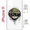 Чехол-накладка iPhone 11 Kruche Magrope Print Кот в наушниках