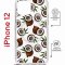 Чехол-накладка iPhone 12/12 Pro Kruche Magrope Print Кокосы