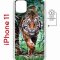 Чехол-накладка iPhone 11 Kruche Magnet Print Крадущийся тигр