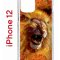 Чехол-накладка iPhone 12/12 Pro Kruche Print Лев