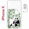 Чехол-накладка Apple iPhone X (598892) Kruche PRINT Панды