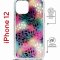 Чехол-накладка iPhone 12/12 Pro Kruche Magrope Print Цветные листья