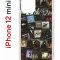 Чехол-накладка iPhone 12 mini Kruche Print Плейлисты
