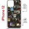 Чехол-накладка Apple iPhone 12  (598927) Kruche PRINT Плейлисты