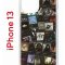 Чехол-накладка iPhone 13 Kruche Print Плейлисты