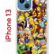 Чехол-накладка iPhone 13 Kruche Print Симпсоны