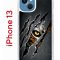 Чехол-накладка Apple iPhone 13 (606542) Kruche PRINT Тигриный глаз