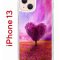 Чехол-накладка iPhone 13 Kruche Print Pink heart