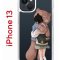 Чехол-накладка Apple iPhone 13 (606542) Kruche PRINT Девочка с мишкой