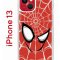 Чехол-накладка iPhone 13 Kruche Print Человек-Паук красный