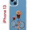 Чехол-накладка iPhone 13 Kruche Print Велосипедная прогулка