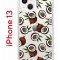 Чехол-накладка Apple iPhone 13 (606542) Kruche PRINT Кокосы