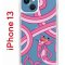 Чехол-накладка iPhone 13 Kruche Print Розовая Пантера