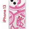 Чехол-накладка iPhone 13 Kruche Print Розовая Пантера
