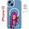 Чехол-накладка Apple iPhone 13 (610627) Kruche PRINT Pink Hair