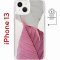 Чехол-накладка iPhone 13 Kruche Magnet Print Pink and white